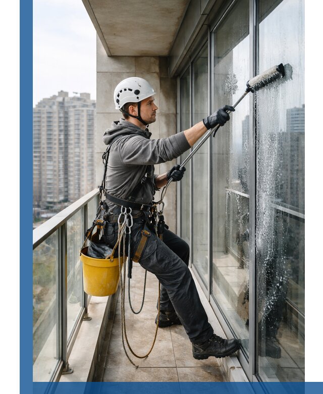 Профессиональная мойка балконного остекления в Полевской