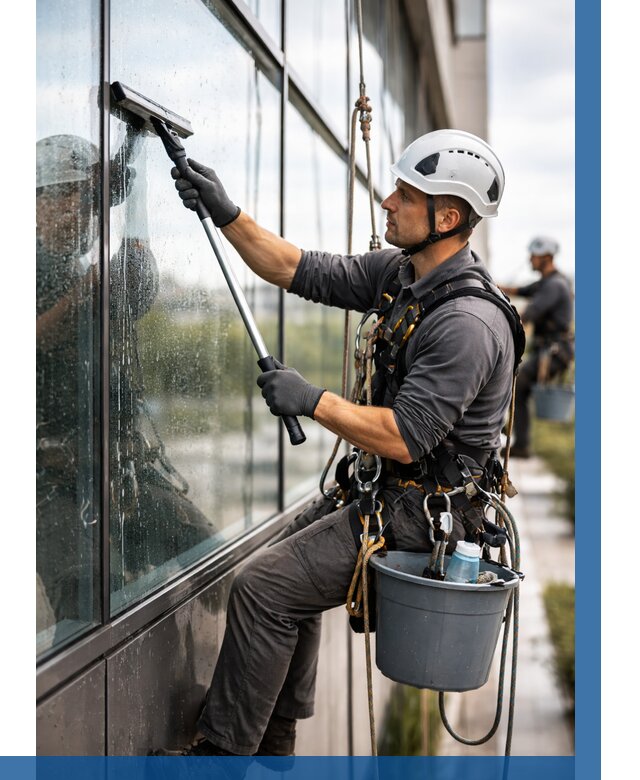 Мойка стеклянных фасадов в Полевской от 205 р. | ВЫСОТНИК-Плв