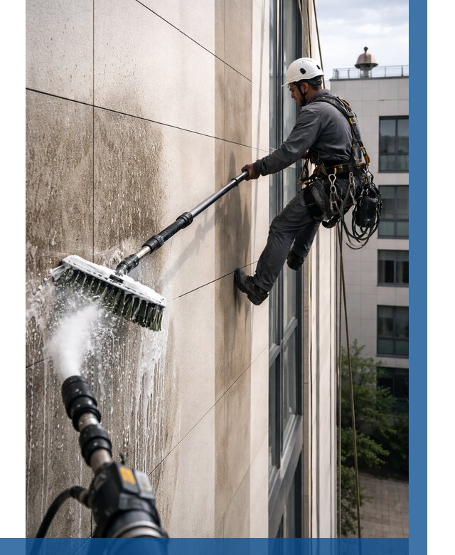 Мойка фасада из керамогранита в Полевской от 308 р. | ВЫСОТНИК-Плв