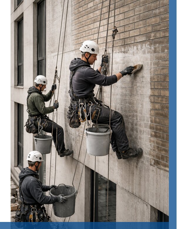 Удаление высолов с фасада в Полевской от 257 р. | ВЫСОТНИК-Плв