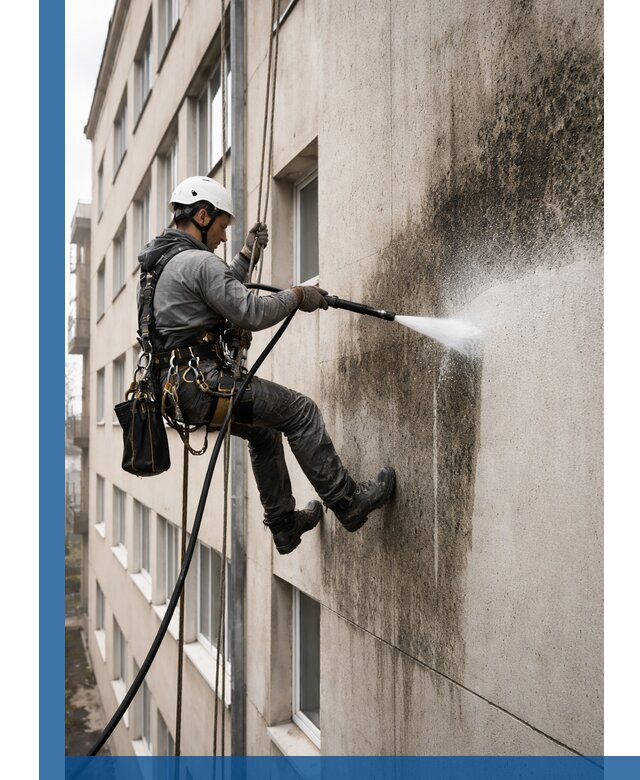 Профессиональная очистка фасадов от плесени в Полевской