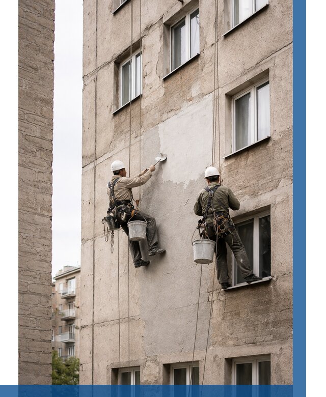 Косметический ремонт фасада в Полевской от 1129 р. | ВЫСОТНИК-Плв