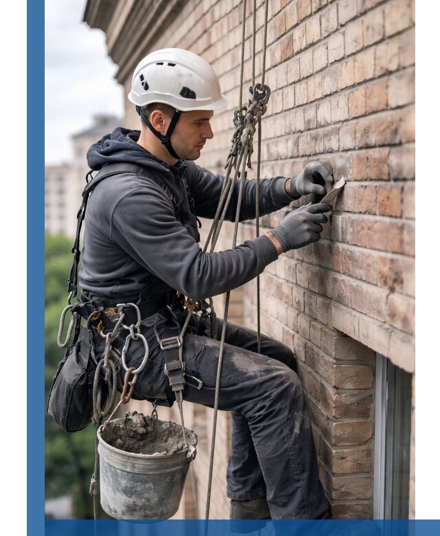 Качественный ремонт кирпичной кладки фасада в Полевской с гарантией