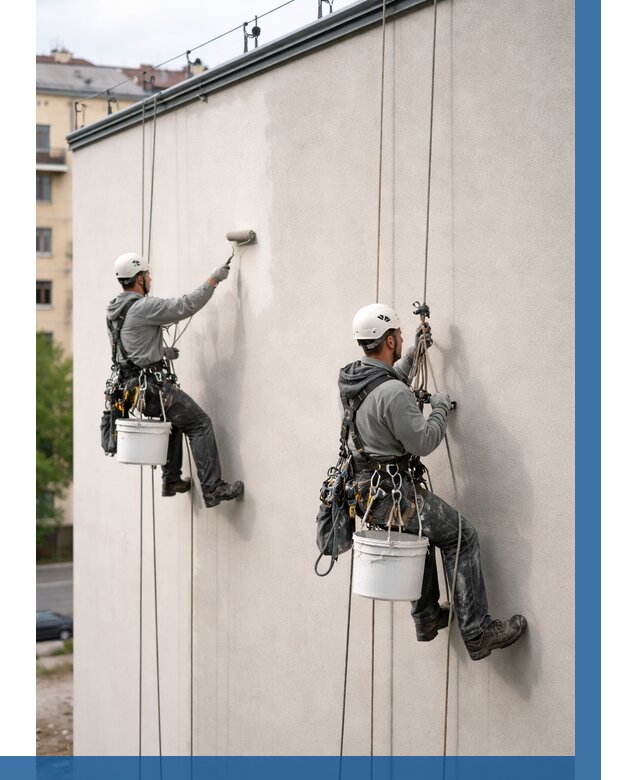 Покраска оштукатуренного фасада в Полевской от 328 р. | ВЫСОТНИК-Плв