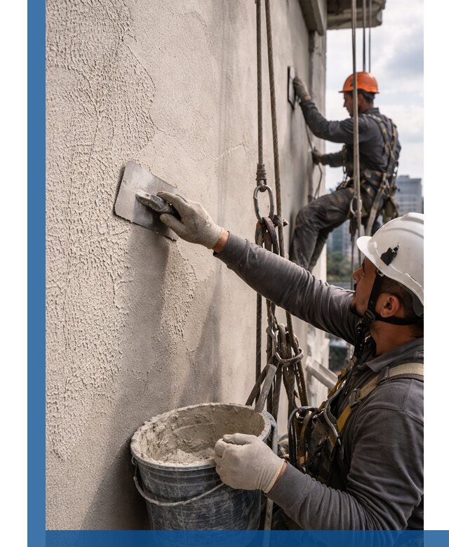 Декоративная штукатурка фасада с утеплением и защитой в Полевской