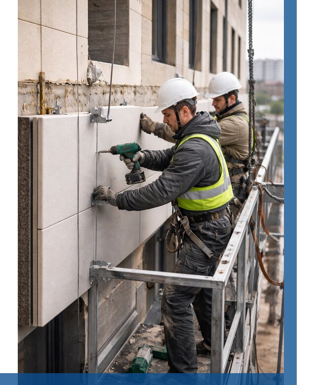 Монтаж фасадных термопанелей в Полевской от 1540 р. | ВЫСОТНИК-Плв