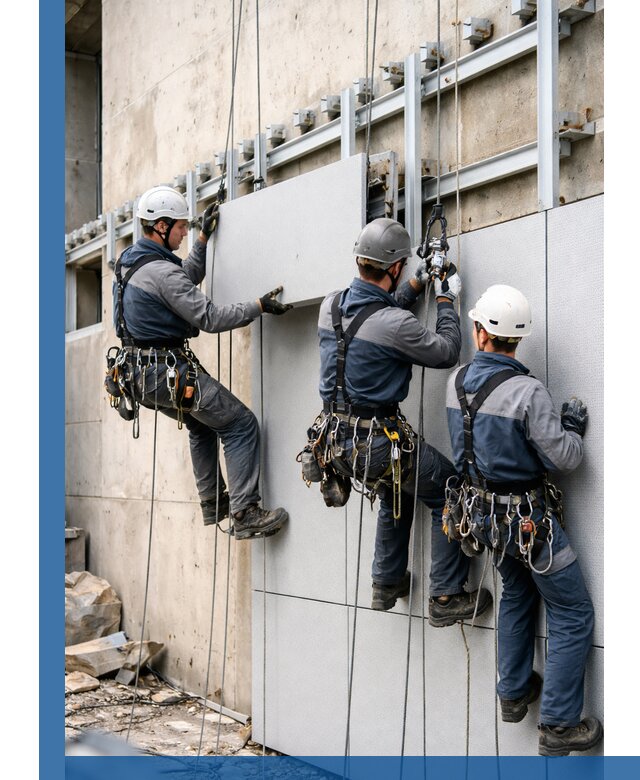 Монтаж вентилируемого фасада в Полевской под ключ с гарантией качества