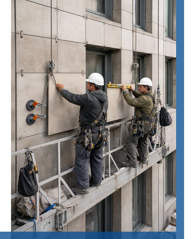 Монтаж керамогранита на фасад в Полевской от 2566 р. | ВЫСОТНИК-Плв