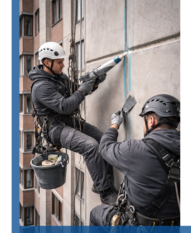 Вторичная герметизация швов фасада и кровли в Полевской