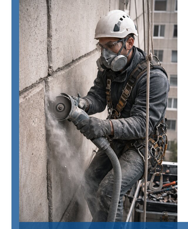 Штробление межпанельных швов в Полевской качественно и быстро