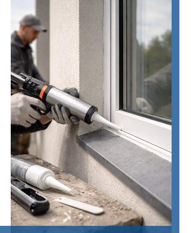 Герметизация монтажных швов окон в Полевской от 667 р. | ВЫСОТНИК-Плв