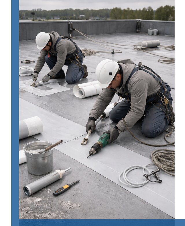 Ремонт мембранной кровли в Полевской качественно и с гарантией