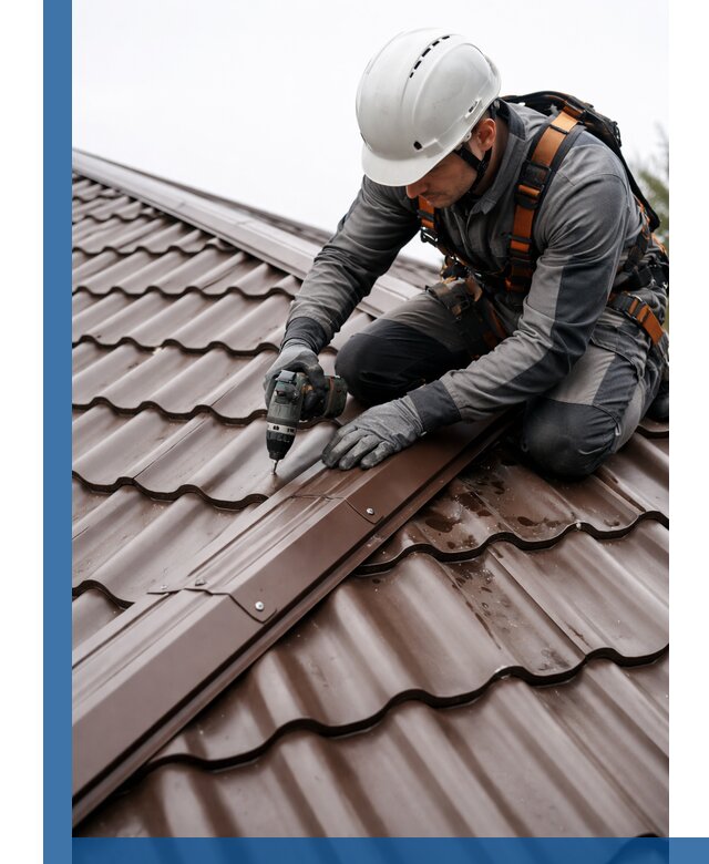 Ремонт металлочерепицы на крыше в Полевской профессионально