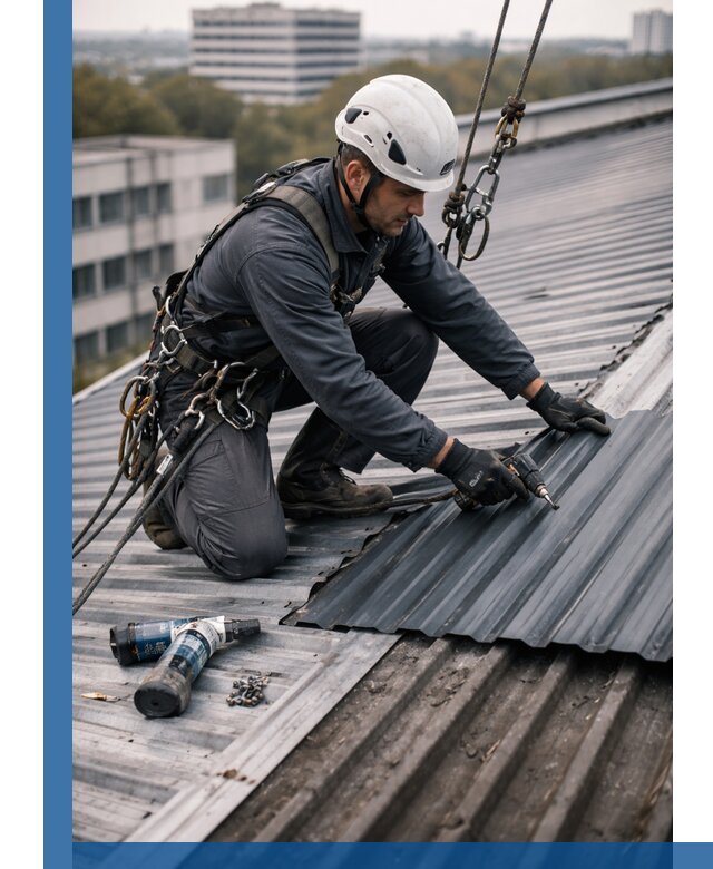 Ремонт профнастила на кровле в Полевской, работы под ключ