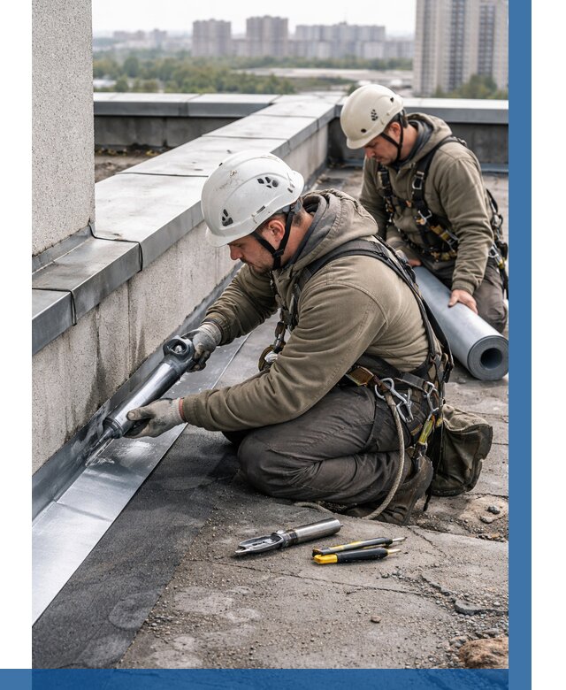 Ремонт кровельных примыканий в Полевской от 1232 р. | ВЫСОТНИК-Плв