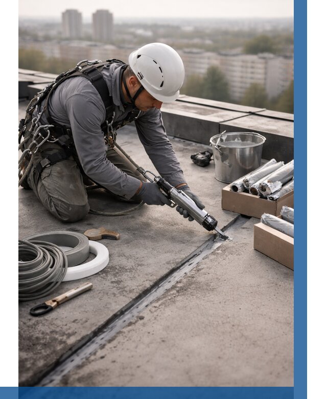 Герметизация швов кровли в Полевской от 462 р./м2 | ВЫСОТНИК-Плв