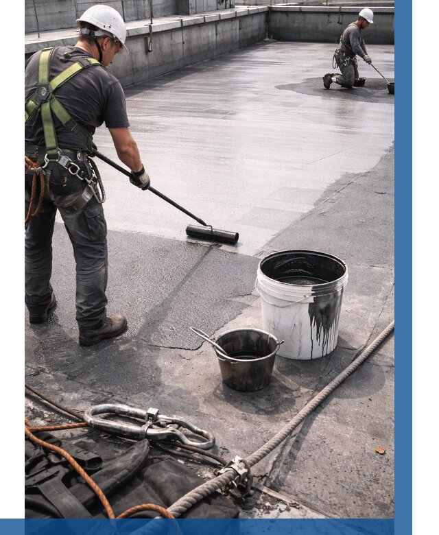 Гидроизоляция кровли жидкой резиной в Полевской от 513 р. | ВЫСОТНИК-Плв