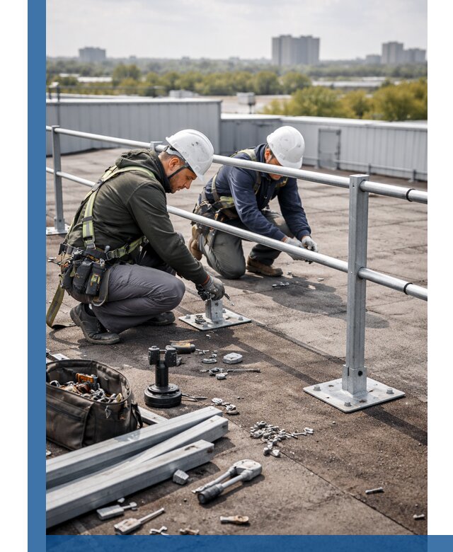 Монтаж кровельного ограждения в Полевской под ключ с гарантией