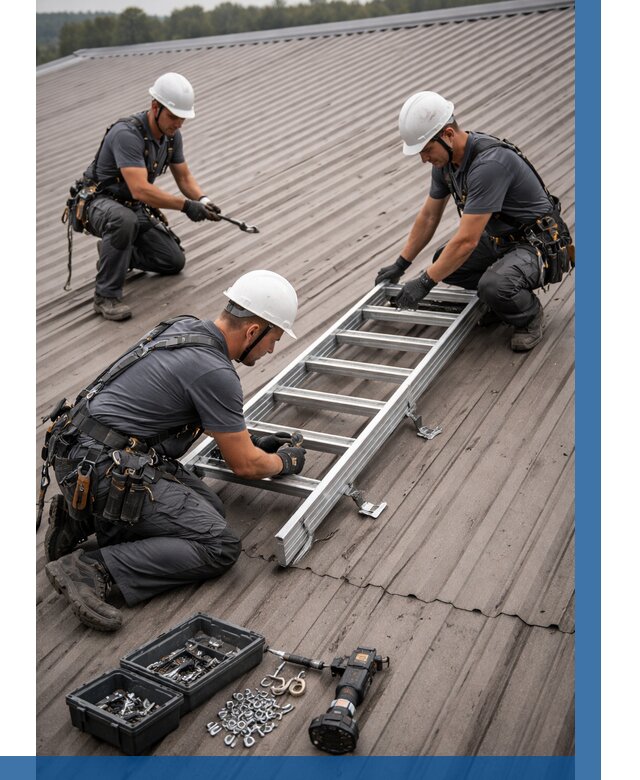 Монтаж кровельной лестницы в Полевской от 4619 р. | ВЫСОТНИК-Плв