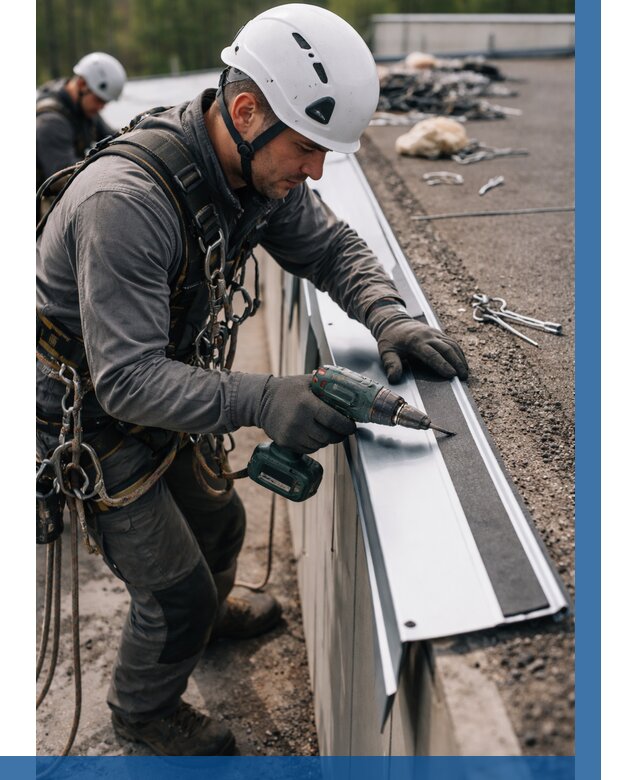 Монтаж капельника на кровле в Полевской от 308 р. | ВЫСОТНИК-Плв