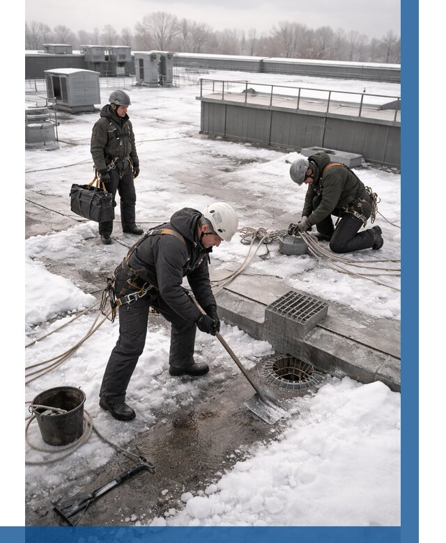 Абонентское обслуживание кровли зимой в Полевской от 8212 р. | ВЫСОТНИК-Плв