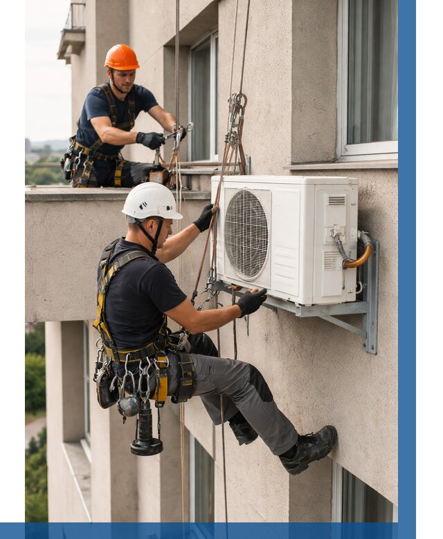 Монтаж внешнего блока кондиционера в Полевской от 6672 р. | ВЫСОТНИК-Плв