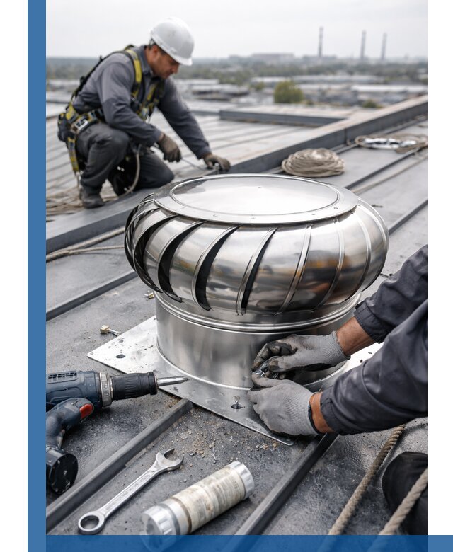 Установка дефлекторов на кровле в Полевской профессионально