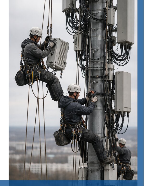 Монтаж оборудования связи на мачте в Полевской от 7699 р. | ВЫСОТНИК-Плв