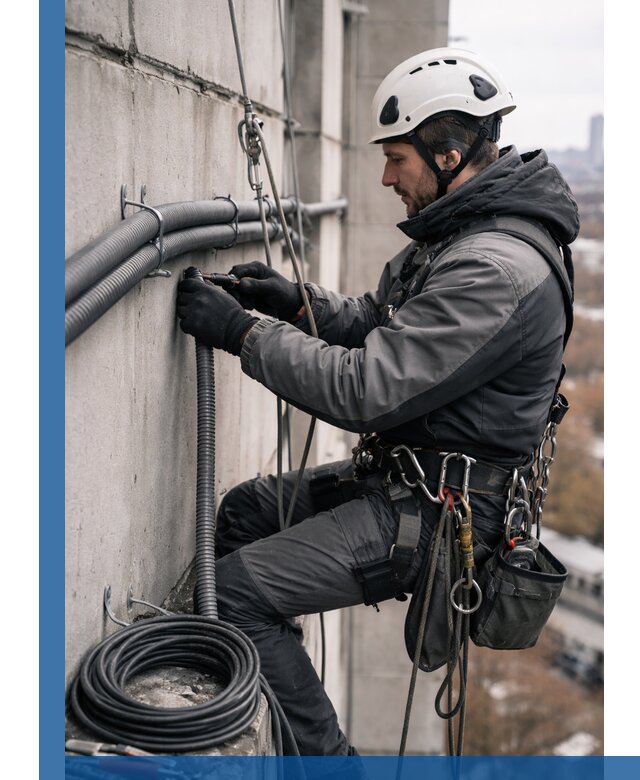 Профессиональный монтаж гофры для кабеля в Полевской с гарантией