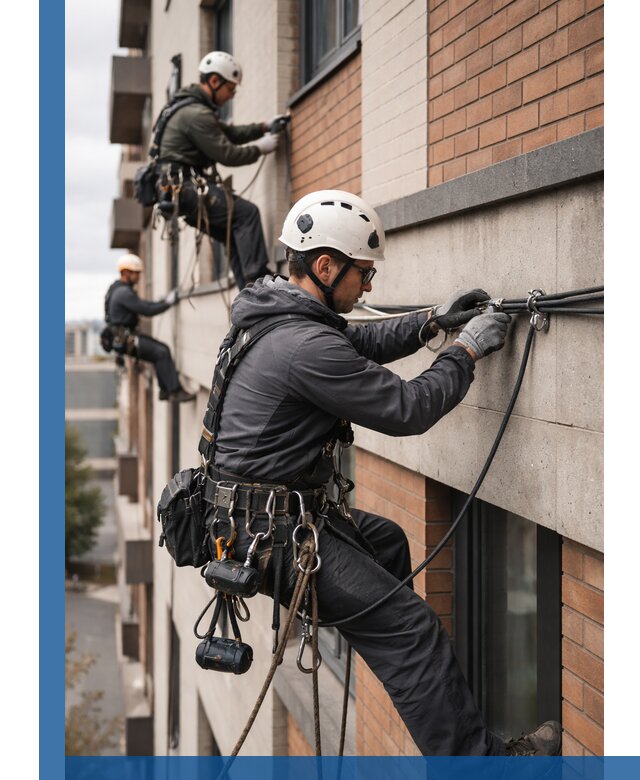 Крепление кабеля на фасаде монтаж и крепеж в Полевской