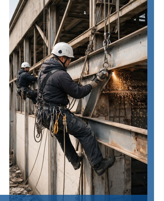 Демонтаж металлоконструкций на высоте в Полевской от 6672р. |ВЫСОТНИК-Плв