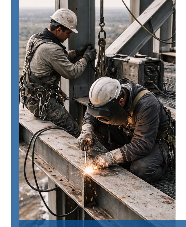 Высотные сварочные работы в Полевской для промышленных объектов