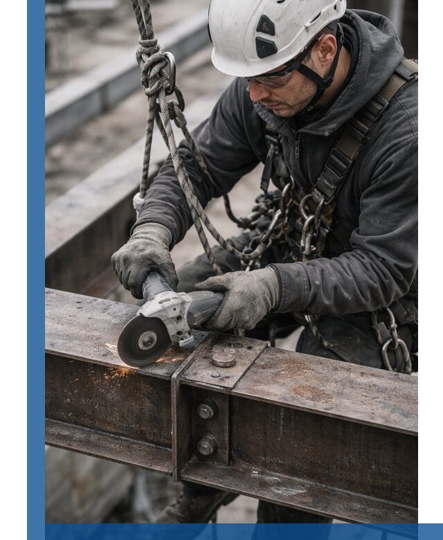 Резка металла на высоте в Полевской для зданий и конструкций