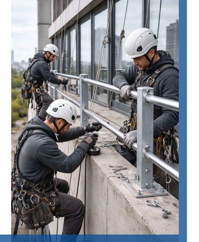 Монтаж ограждений на высоте в Полевской, от 1232 р. | ВЫСОТНИК-Плв