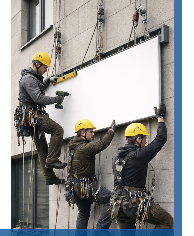 Монтаж рекламной вывески в Полевской от 8212 р. | ВЫСОТНИК-Плв