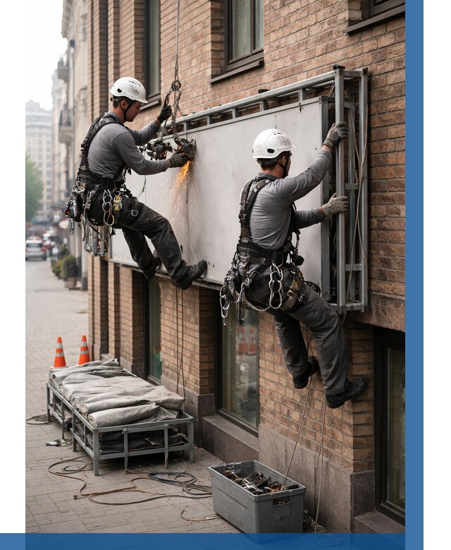 Демонтаж рекламной вывески в Полевской от 6672 р. | ВЫСОТНИК-Плв