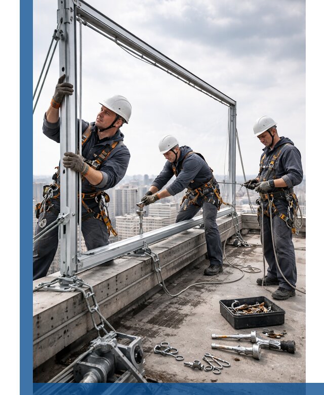 Монтаж крышных рекламных конструкций под ключ в Полевской