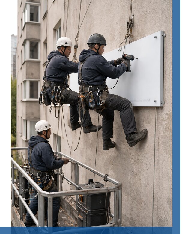 Монтаж табличек и указателей в Полевской от 3593 р. | ВЫСОТНИК-Плв