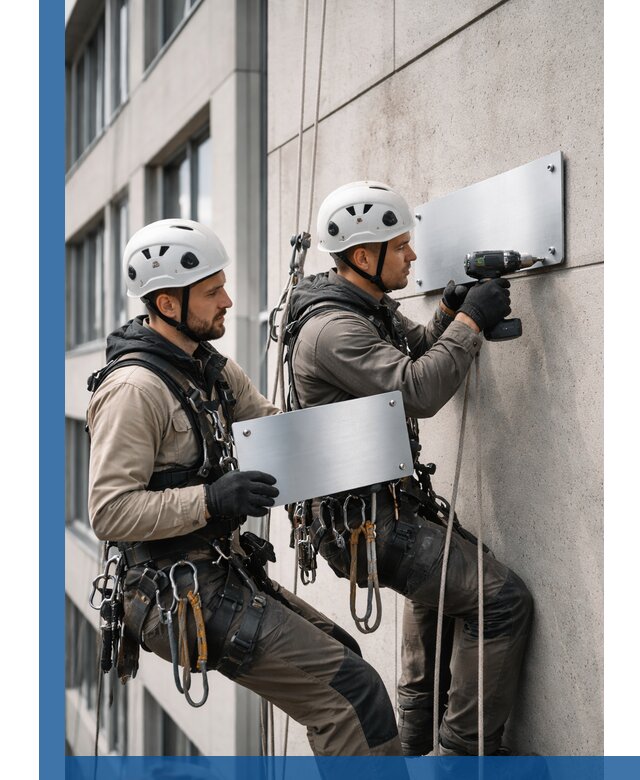 Монтаж табличек и указателей в Полевской для зданий и сооружений