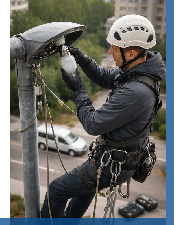 Замена ламп на высоте в Полевской от 2566 р. | ВЫСОТНИК-Плв