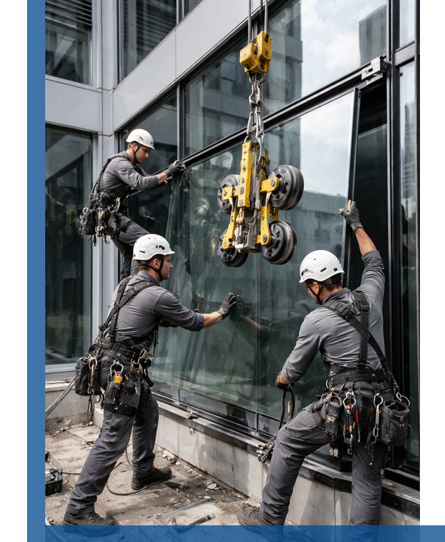 Структурное остекление фасадов в Полевской монтаж и обслуживание