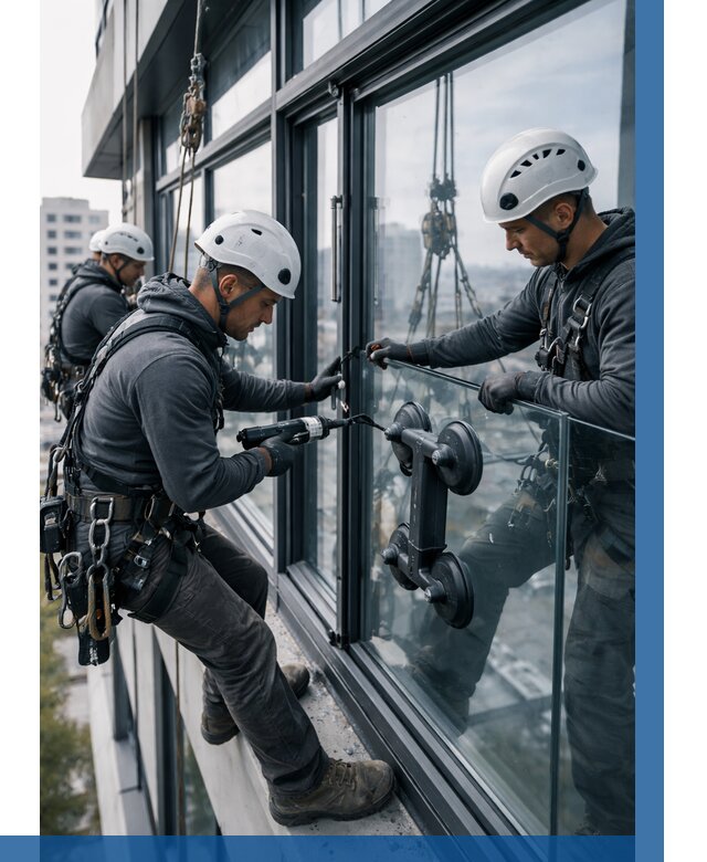 Витражное остекление зданий в Полевской от 3593 р. | ВЫСОТНИК-Плв