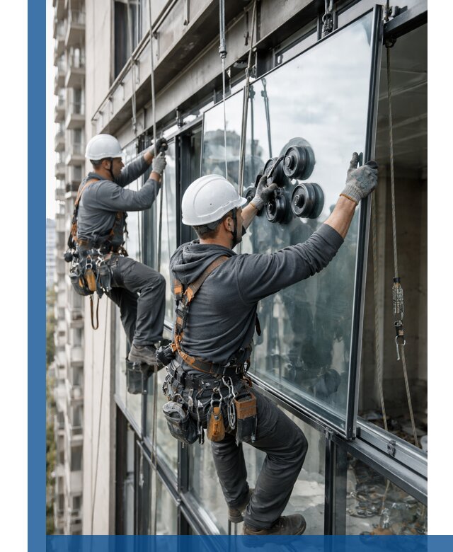 Витражное остекление фасадов и лоджий в Полевской под ключ