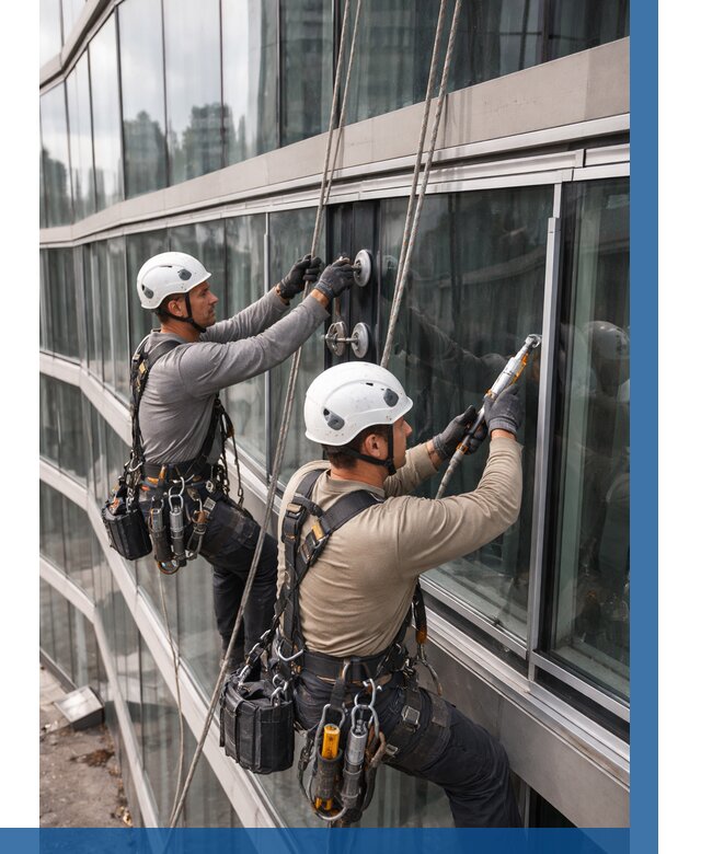 Радиусное остекление фасада в Полевской от 12318 р. | ВЫСОТНИК-Плв