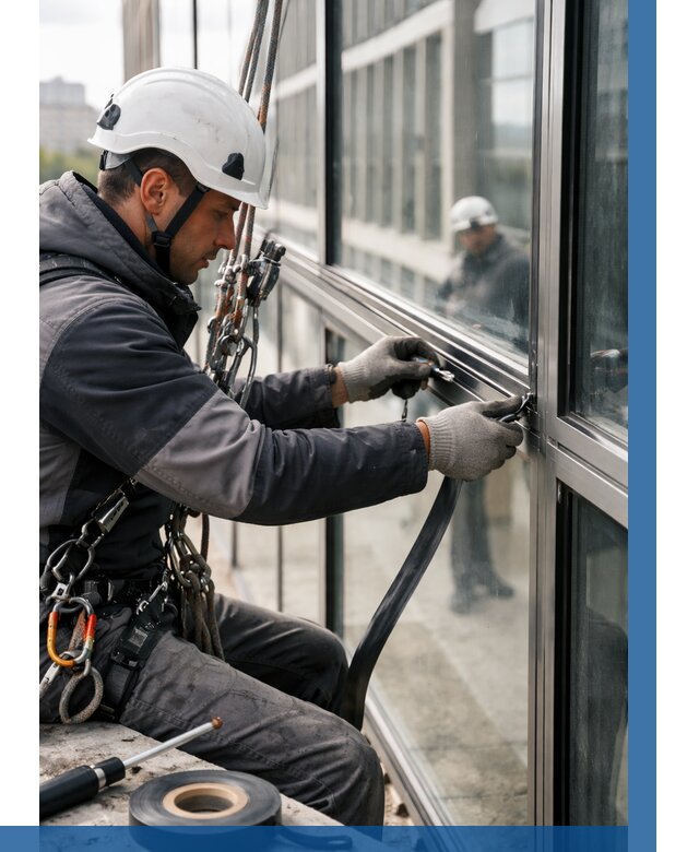 Ремонт витражных конструкций в Полевской от 3593 р. | ВЫСОТНИК-Плв