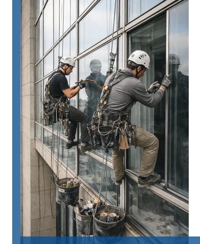 Ремонт витражных конструкций и фасадного остекления в Полевской