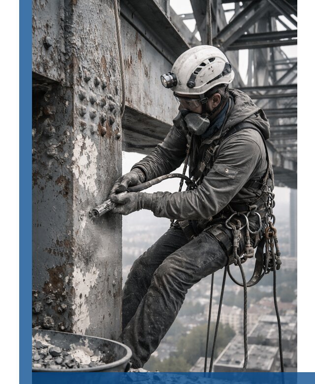 Удаление старой краски с металлических конструкций в Полевской