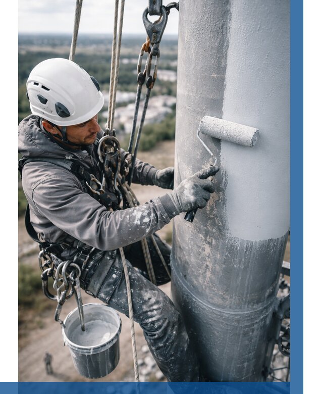 Покраска мачт связи под ключ в Полевской от 873 р. | ВЫСОТНИК-Плв
