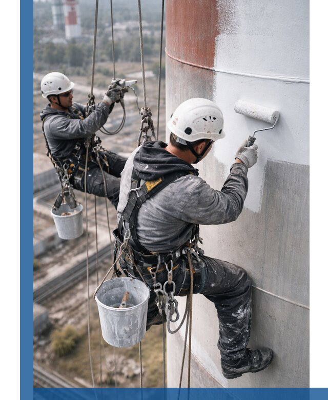 Покраска дымовых труб в Полевской: антикоррозийная защита и восстановление