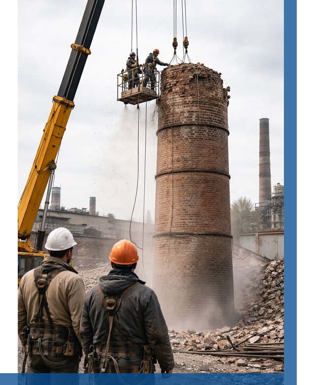 Демонтаж дымовой трубы в Полевской от 92385 р. | ВЫСОТНИК-Плв, смета